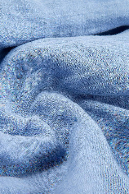 Taper Light Blue Linen Trousers 4