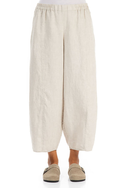 Taper Natural Linen Trousers 1