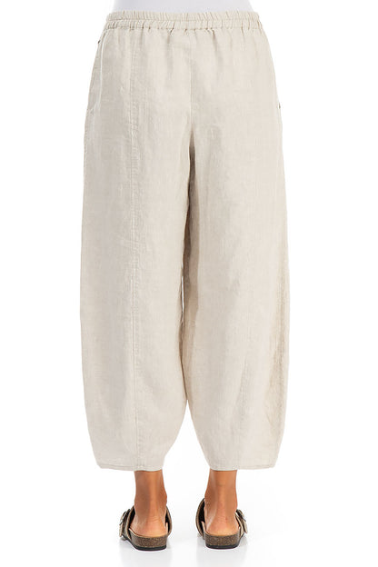 Taper Natural Linen Trousers 2