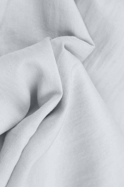 Taper Silver Grey Silk Cotton Trousers 4