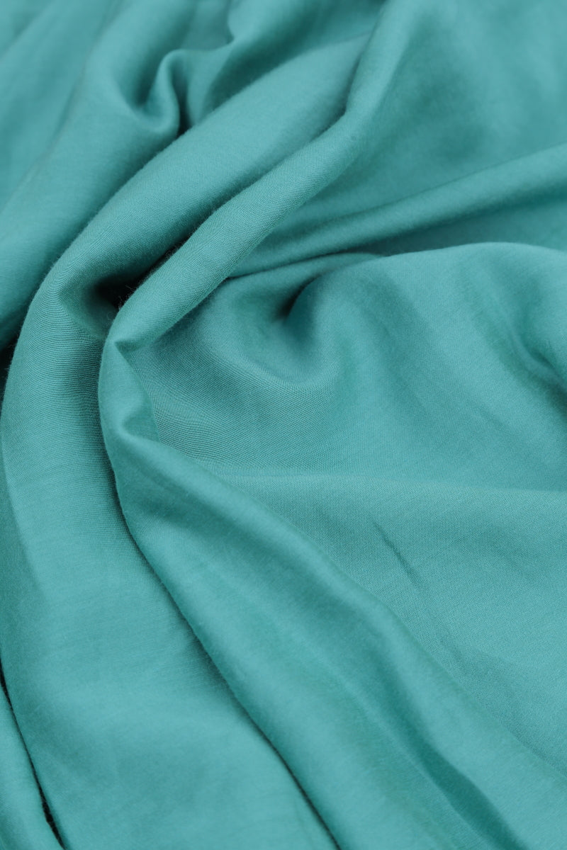 Taper Turquoise Silk Bamboo Trousers 5