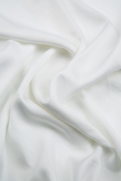 Taper White Silk Bamboo Trousers 5