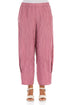 Tapered Barrel Mauve Taupe Crinkled Silk Trousers 1