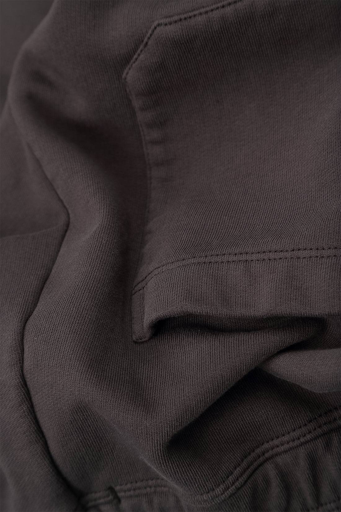 Tapered Charcoal French Terry Cotton Trousers 5