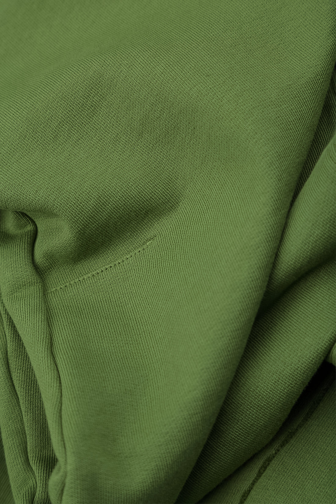 Tapered Shamrock Green French Terry Cotton Trousers 4