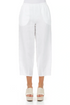 Tapered White Linen Trousers 1