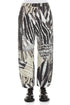 Tapered Wild Ink French Terry Cotton Trousers 1