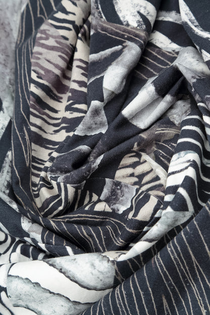 Tapered Wild Ink French Terry Cotton Trousers 5