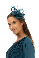 Teal Ribbon Fascinator 4