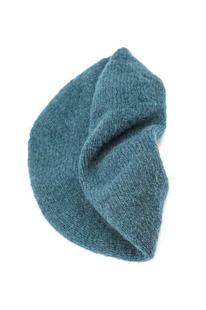 Teal Knitted Wool Beret