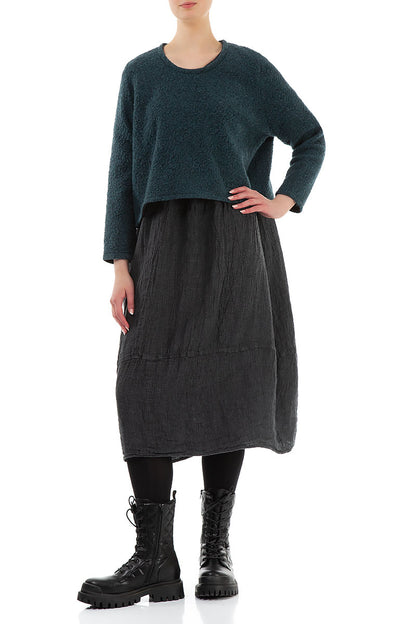 Plush Wool Teal Cotton Jumper 4