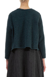 Plush Wool Teal Cotton Jumper 2