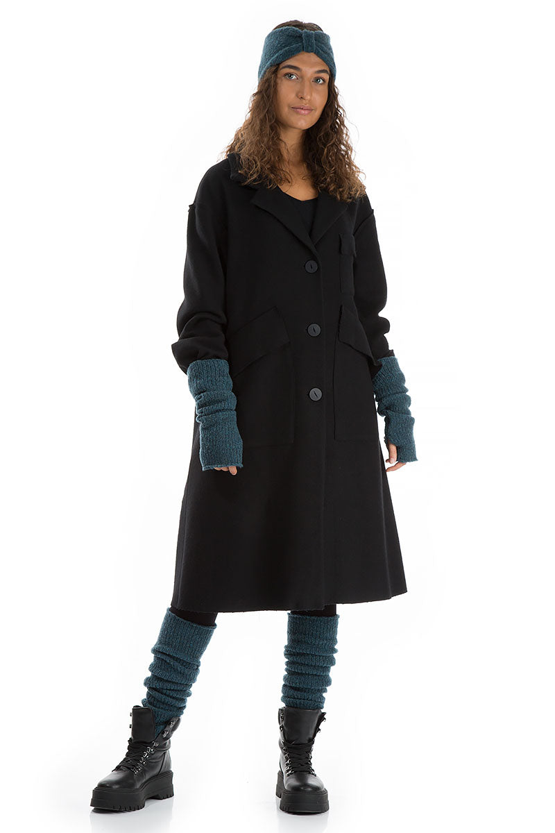 Teal Wool Wristlets 2