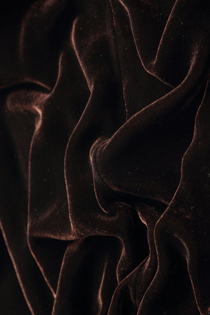 Tie Strap Chocolate Silk Velvet Jumpsuit 5