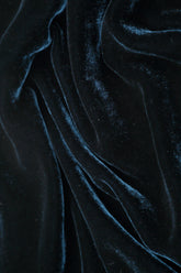 Tie Strap Navy Silk Velvet Jumpsuit 6