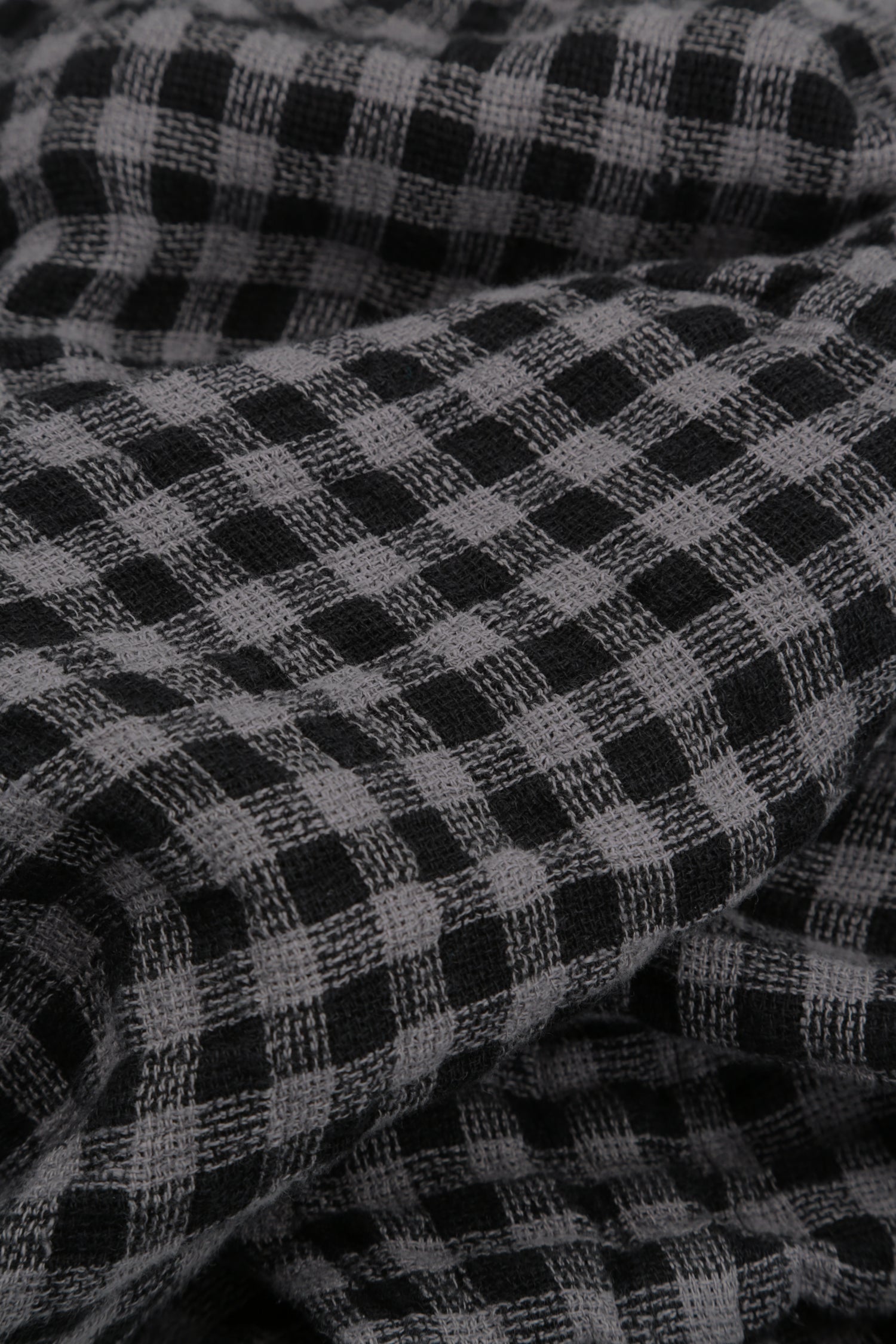 Tie Up Grey Check Linen Trousers 5