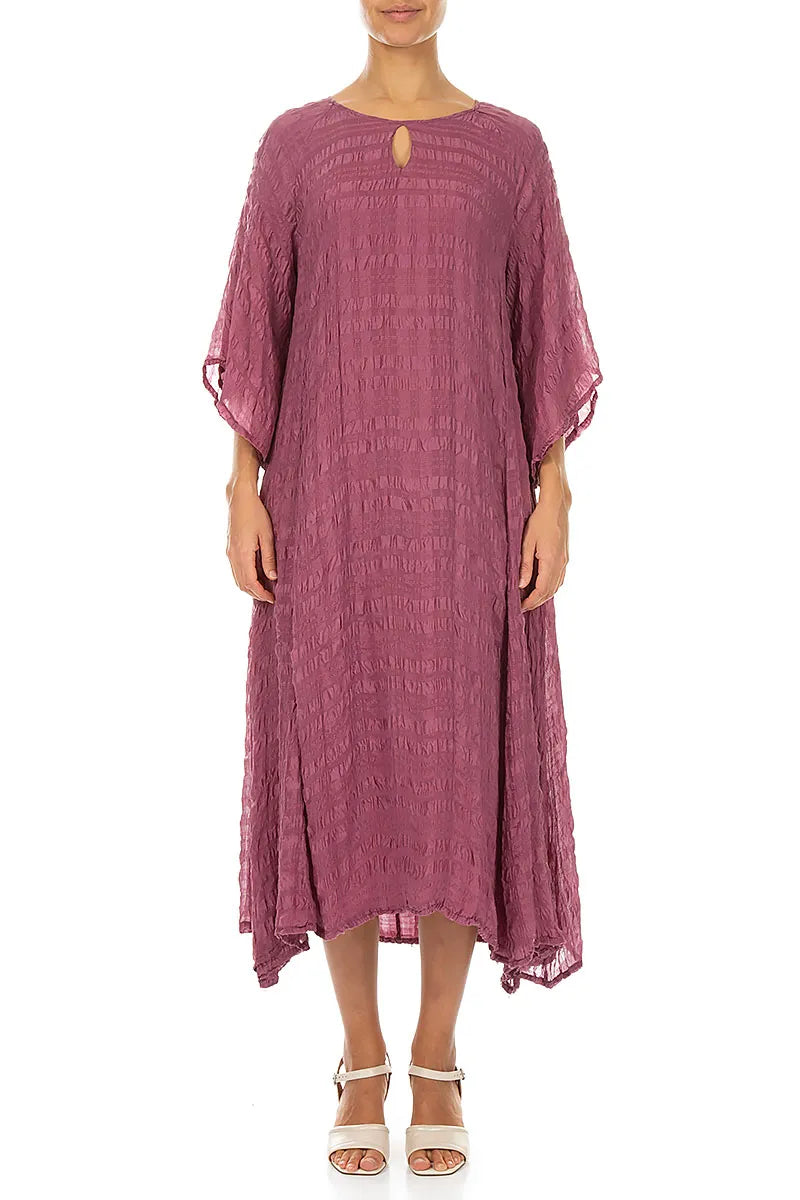 Tiered Antique Ruby Light Silk Dress 1