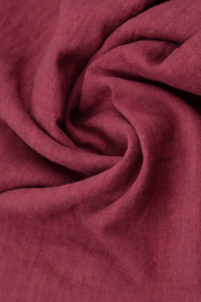 Tiered Antique Ruby Linen Tunic Dress 5