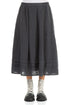 Tiered Hem Graphite Linen Skirt 1