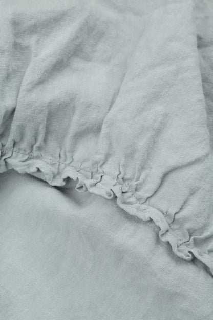 Tiered Silver Grey Linen Tunic Dress