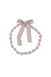 Greige Silk Bead Necklace 4