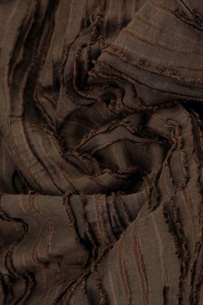 Truffle Brown Fray Weave Jacket