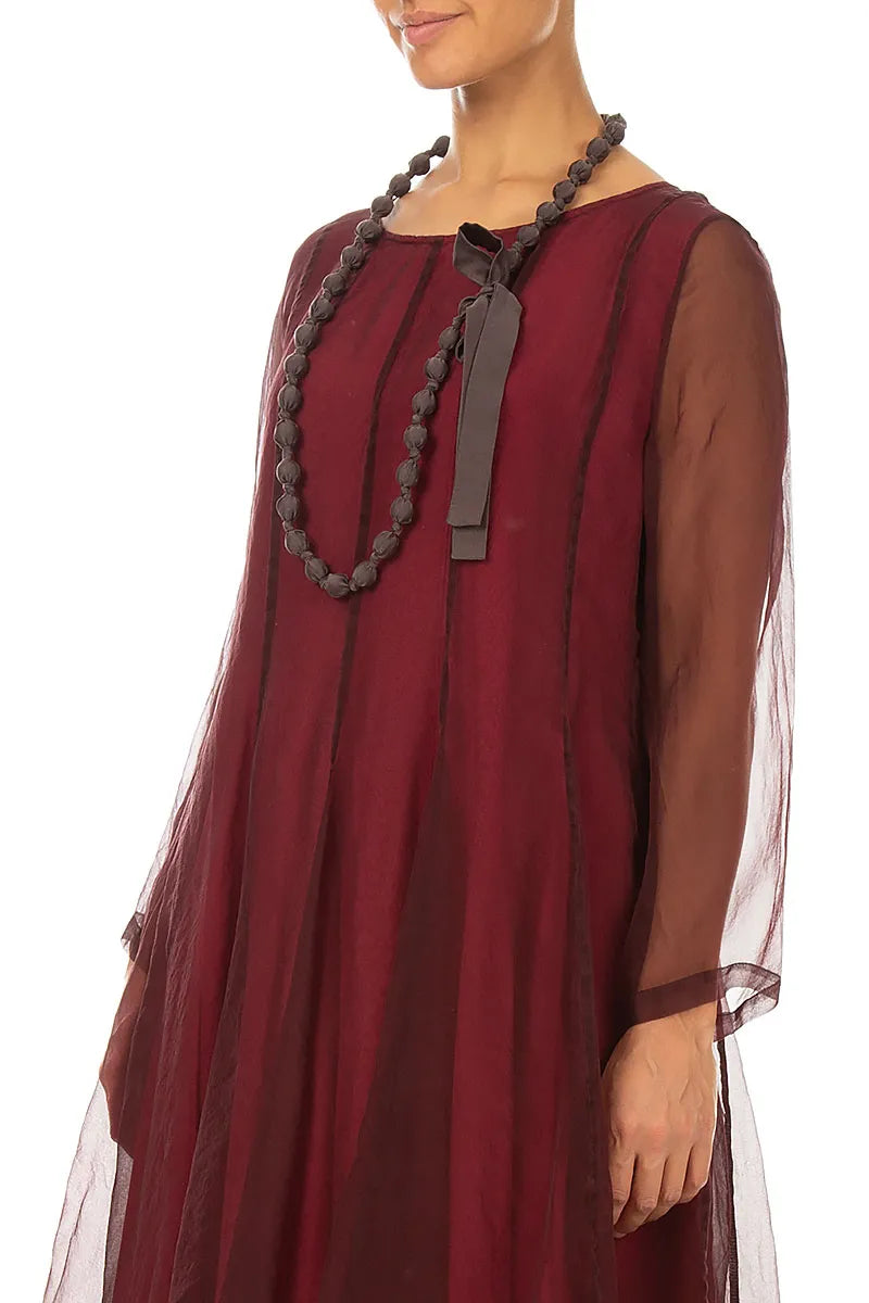 Truffle Brown Silk Fine Bead Necklace 3