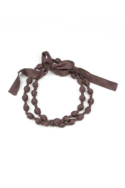 Truffle Brown Silk Fine Bead Necklace 5