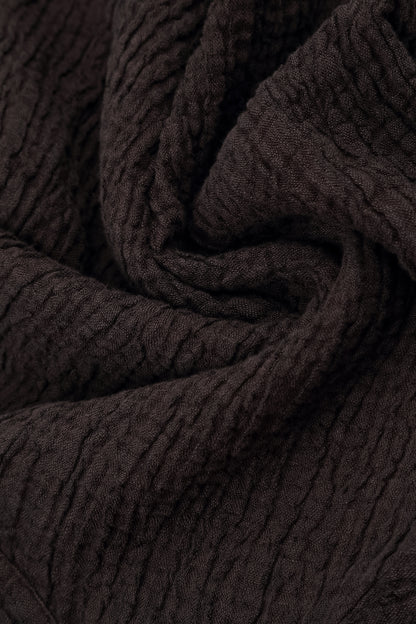 Truffle Brown Textured Linen Trousers 5