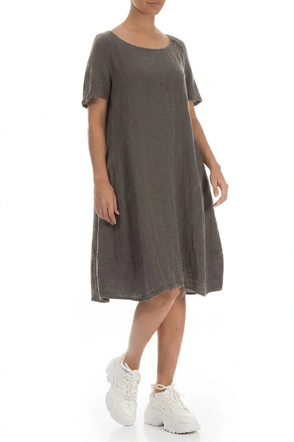 Truffle Textured Linen Dress 3