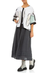 Tumbled Stone Centre Placket Linen Jacket 4