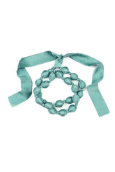 Turquoise Silk Bead Necklace 5