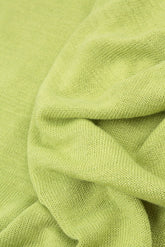 Turquoise Flowers Decorated Lime Linen Jumper 5