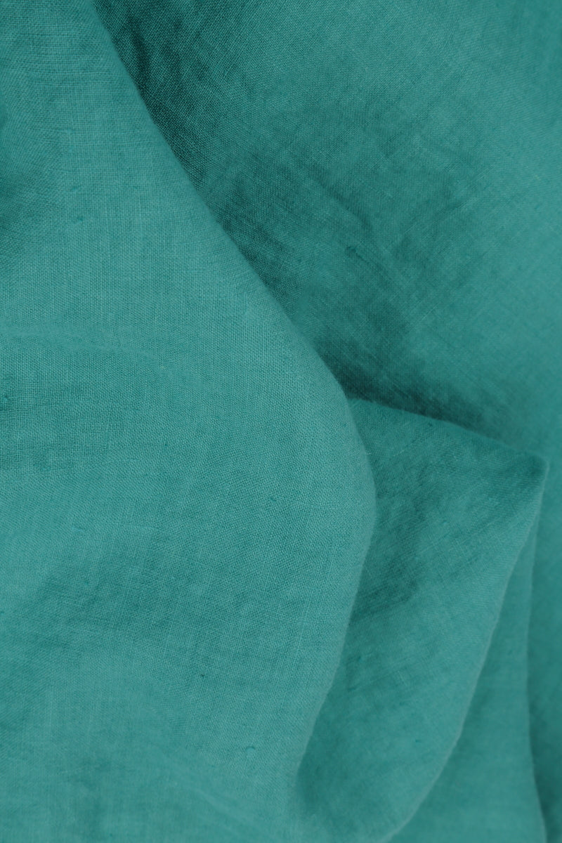 Turquoise Linen Bucket Hat 4