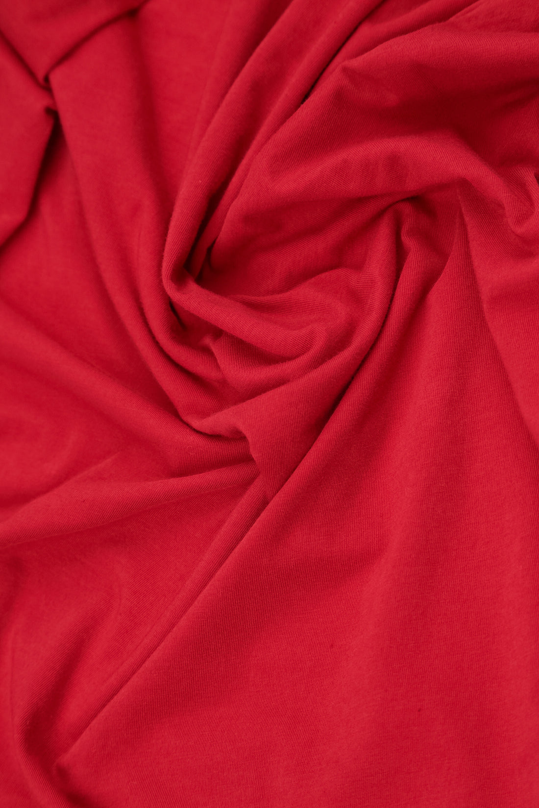 Turtleneck Cherry Red Cotton Blouse 5