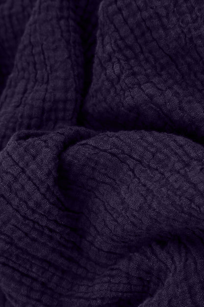 Twin Pockets Royal Purple Textured Linen Tunic 5