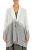 Two-Tone Light Grey Wool Cardigan 1