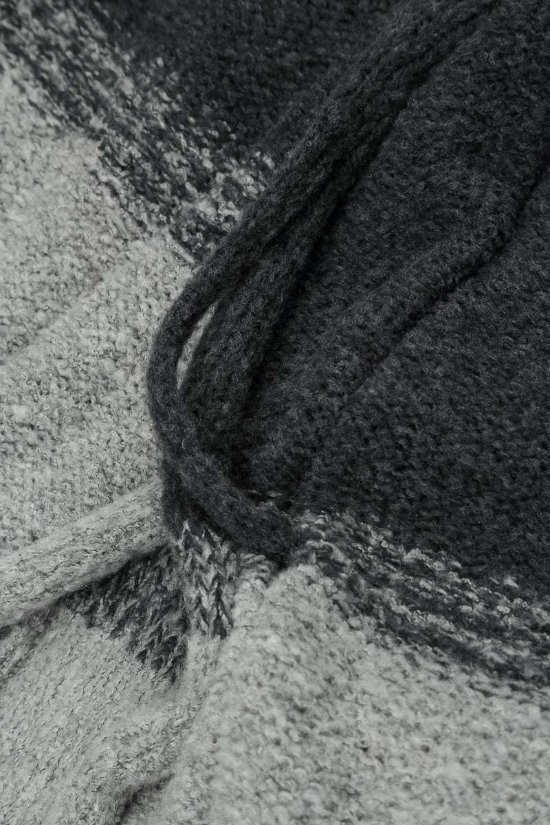 Two-Tone Grey Wool Cardigan 6