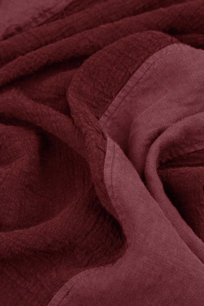 Vertical Line Antique Ruby Linen Jacket 5