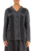 Vertical Line Graphite Linen Jacket 1