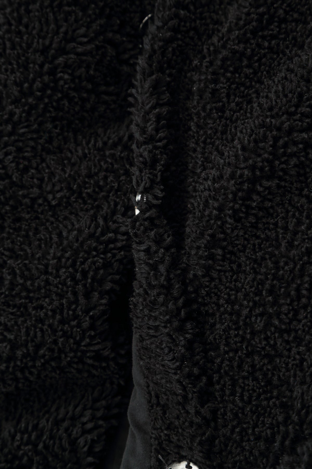 Loose Black Teddy Cotton Gilet