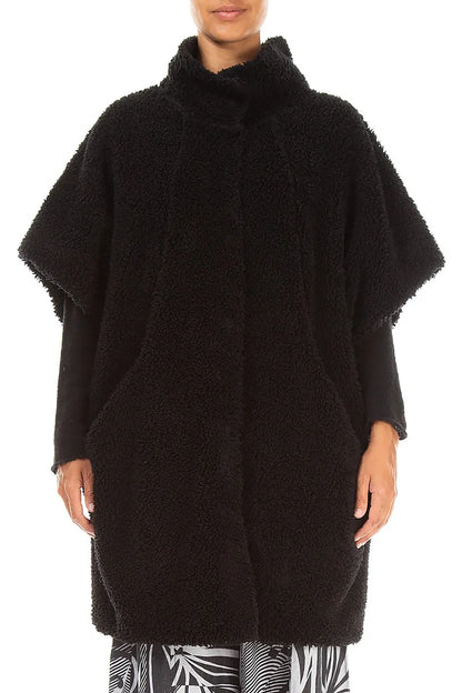 Loose Black Teddy Cotton Gilet