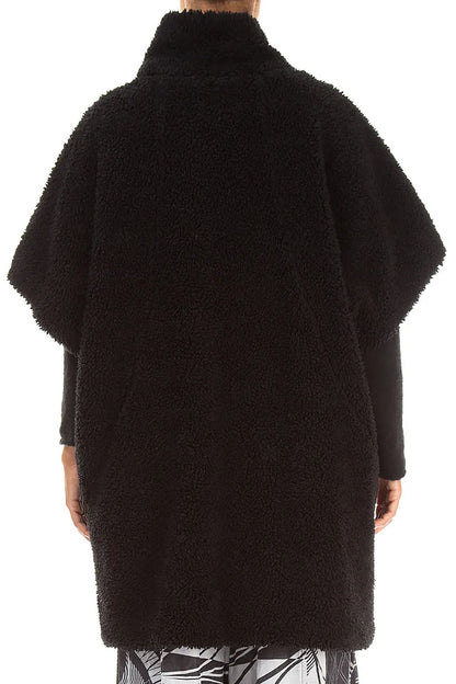 Loose Black Teddy Cotton Gilet