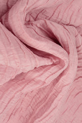 Two Pockets Crinkled Powder Pink Silk Linen Tunic 5