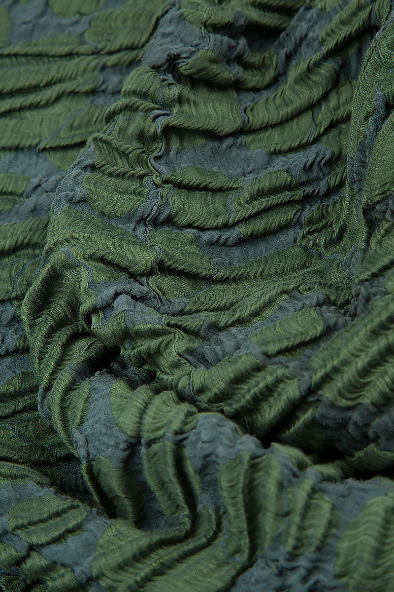 Two Pockets Dark Sage Circle Silk Linen Tunic 5