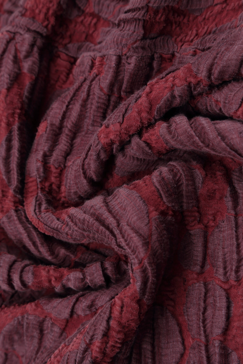 Two Pockets Merlot Circle Silk Linen Tunic