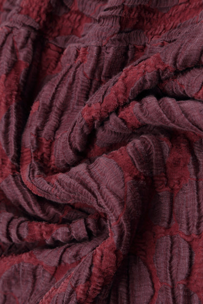 Two Pockets Merlot Circle Silk Linen Tunic