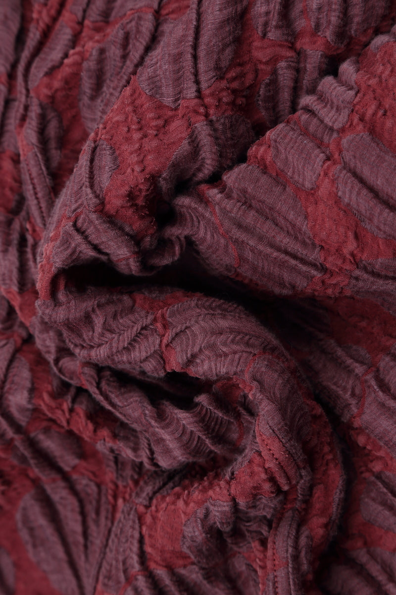 Two Pockets Merlot Circle Silk Linen Tunic
