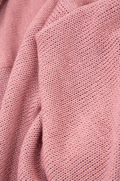 Two Pockets Rose Linen Jumper 5