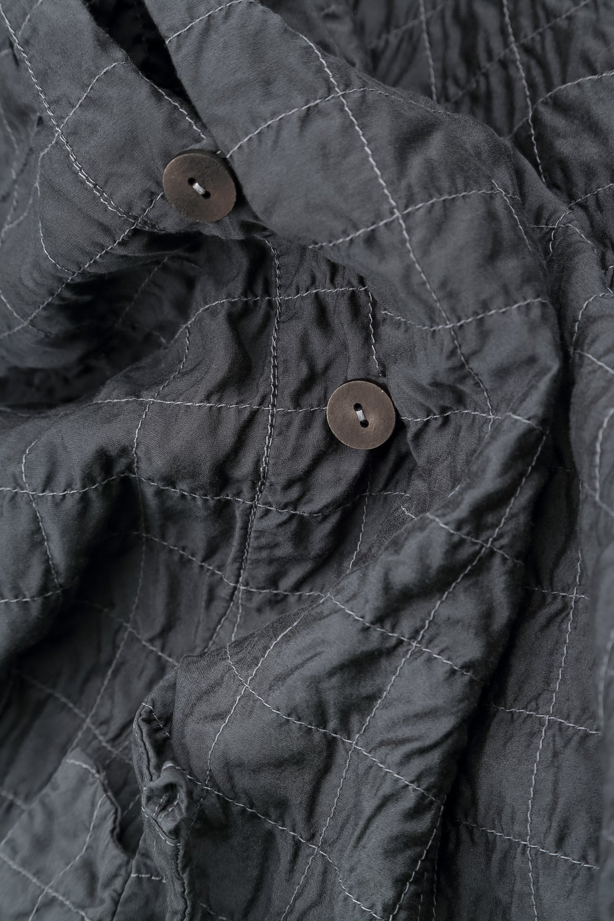 Two Pockets Slate Pleated Silk Bamboo Jacket 5